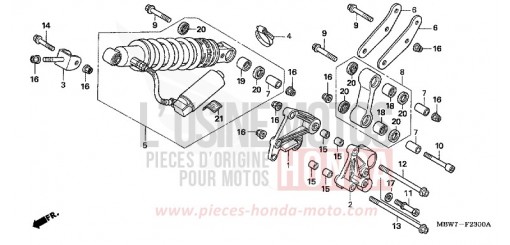 REAR CUSHION CBR600F5 de 2005